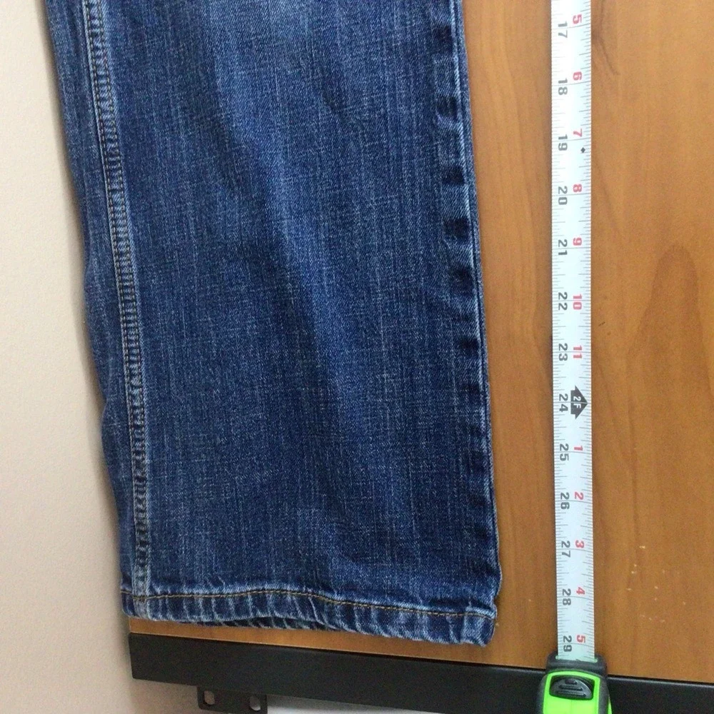 Mens Wrangler Blue Relaxed Boot Jeans Classic Style Size 36/32